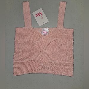 So Me Pink Knit Crop Top